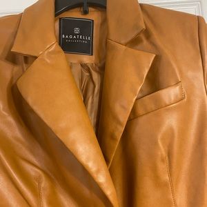 Faux Leather Blazer, Can be dressy or casual looks and feels like real leather